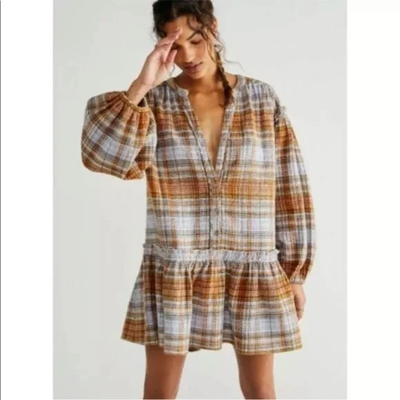 Free People | Dresses | Sale Nwt Free People Alexa Plaid Mini Dress Xs S Or  Medium | Poshmark